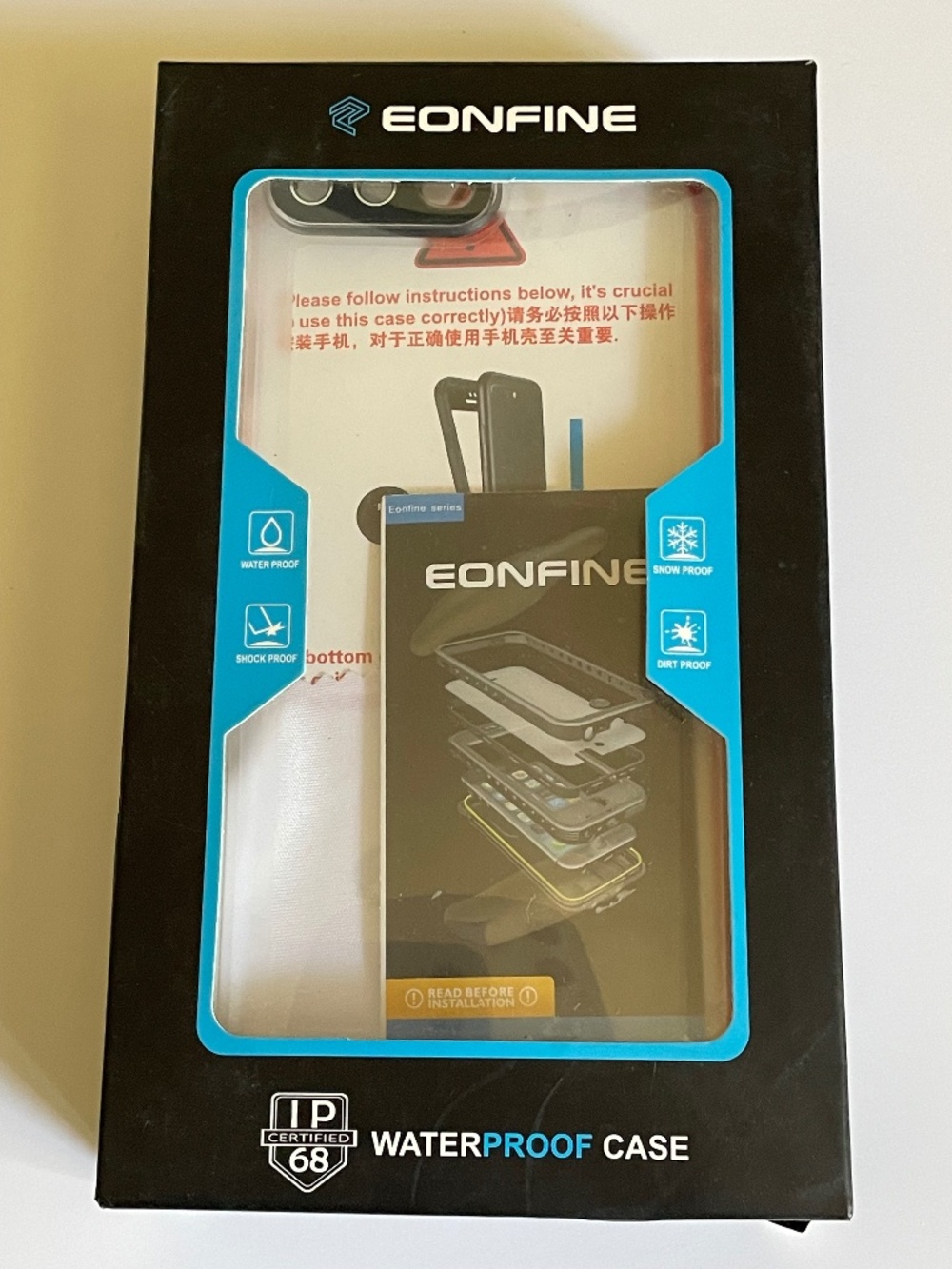 EONFINE Clear waterproof phone case for iPhone 7 and iPhone 8Plus